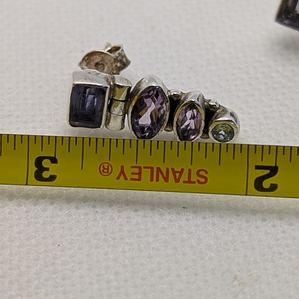 Sterling Articulated Earrings - Picture 3 of 3